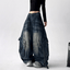 Washed Distressed Wide - Leg Denim - COPPING THREADS - CT Select