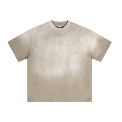 Washed Gradient Distressed Oversized Tee - COPPING THREADS - CT Basics