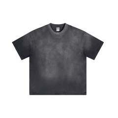 Washed Gradient Distressed Oversized Tee - COPPING THREADS - CT Basics