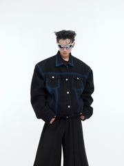 Washed Spray - Paint Gradient Denim Jacket - COPPING THREADS - ArguE CulturE