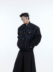 Washed Spray - Paint Gradient Denim Jacket - COPPING THREADS - ArguE CulturE