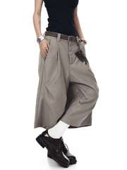 Wrinkle - Detail Wide - Leg Cropped Trousers - COPPING THREADS - CT Select