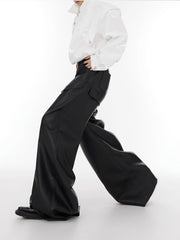 ArguE CulturE High Waist Wide Leg Leather Pants - COPPING THREADS - ArguE CulturE
