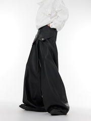 ArguE CulturE High Waist Wide Leg Leather Pants - COPPING THREADS - ArguE CulturE