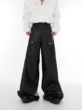 ArguE CulturE High Waist Wide Leg Leather Pants - COPPING THREADS - ArguE CulturE