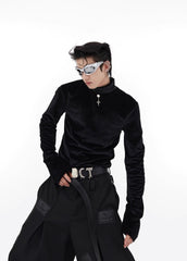 ArguE CulturE Liquid stand collar bottoming Long Sleeve Tee - COPPING THREADS - ArguE CulturE