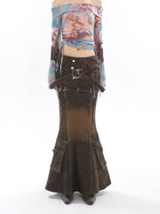 Denim Detachable Fishtail Skirt - COPPING THREADS - CT Select