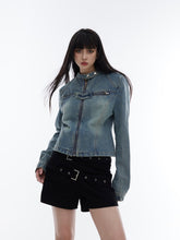 Embroidered Washed Denim Jacket - COPPING THREADS - CT Select