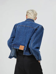 Irregular Shoulder Pad Denim Jacket - COPPING THREADS - CT Select