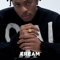 KREAM gold plated diamond ring - COPPING THREADS - KREAM
