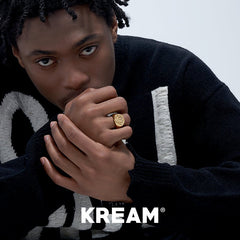 KREAM gold plated diamond ring - COPPING THREADS - KREAM