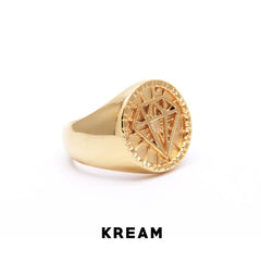 KREAM gold plated diamond ring - COPPING THREADS - KREAM
