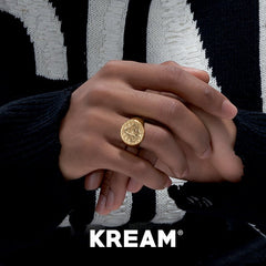 KREAM gold plated diamond ring - COPPING THREADS - KREAM