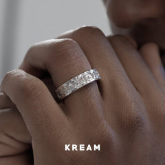 KREAM Original CAUTION WET FLOOR Sterling Silver Intaglio SLOGAN Slogan Ring - COPPING THREADS - KREAM