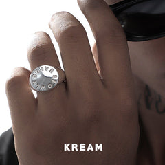 KREAM Original DRIVE SLOWLY SLOGAN Mouthpiece Sterling Silver Glossy Ring - COPPING THREADS - KREAM