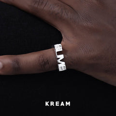 KREAM Original Sterling Silver SLIME Monogram Ring - COPPING THREADS - KREAM