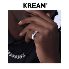 KREAM Original Sterling Silver SLIME Monogram Ring - COPPING THREADS - KREAM