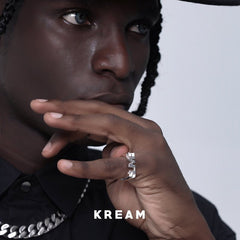KREAM Original Sterling Silver SLIME Monogram Ring - COPPING THREADS - KREAM