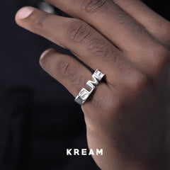 KREAM Original Sterling Silver SLIME Monogram Ring - COPPING THREADS - KREAM