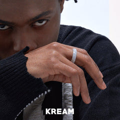 KREAM S925 ice ring in sterling silver with full diamonds - COPPING THREADS - KREAM