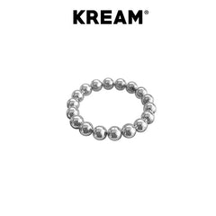 KREAM S925 Sterling Silver Round Bead Chain Ring - COPPING THREADS - KREAM