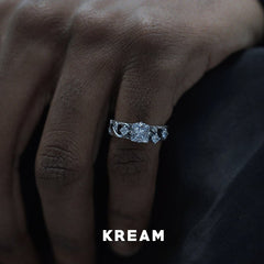 KREAM S925 Sterling Silver Vintage Zirconia Ring - COPPING THREADS - KREAM