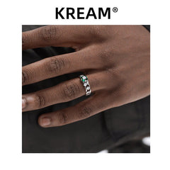 KREAM S925 Sterling Silver Vintage Zirconia Ring - COPPING THREADS - KREAM