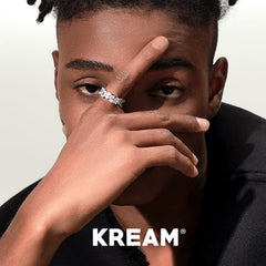 KREAM Shaped Fancy Color Diamond Ring in K Gold Plated Adjustable Size - COPPING THREADS - KREAM