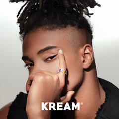 KREAM Shaped Fancy Color Diamond Ring in K Gold Plated Adjustable Size - COPPING THREADS - KREAM