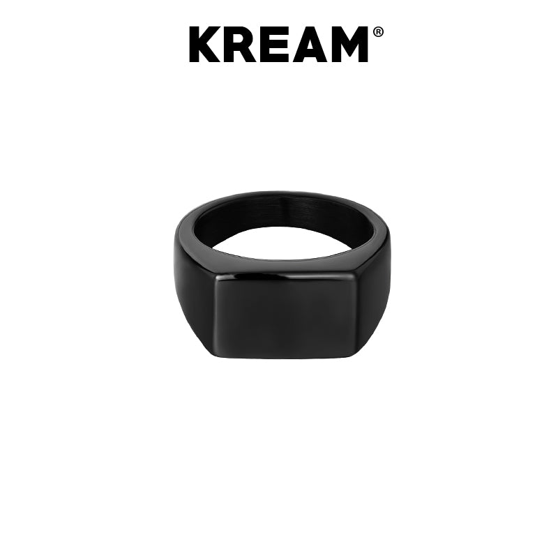 KREAM Simple Black Ring - COPPING THREADS - KREAM