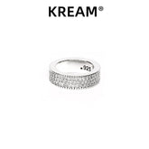 KREAMS925 VINTAGE ICE RING Vintage Full Diamond Ring in Sterling Silver - COPPING THREADS - KREAM