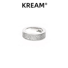 KREAMS925 VINTAGE ICE RING Vintage Full Diamond Ring in Sterling Silver - COPPING THREADS - KREAM