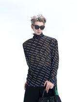 Letter Printing Ice Silk Long Sleeve Tee - COPPING THREADS - CT Select