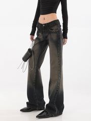 Low Rise Washed Flared Denim - COPPING THREADS - CT Select