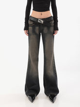 Low Rise Washed Flared Denim - COPPING THREADS - CT Select