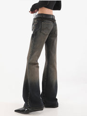 Low Rise Washed Flared Denim - COPPING THREADS - CT Select