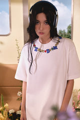 MEDM Embroidered Neck Logo Tee - COPPING THREADS - MEDM