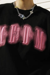 MEDM Neon Lights Logo Embroidered Long Sleeve Tee - COPPING THREADS - MEDM