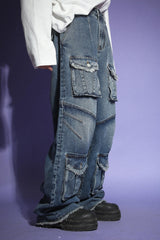 TRECLUB CARGO DENIM PANTS - COPPING THREADS - TRECLUB