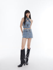 Trend Denim Vest Tight Skirt - COPPING THREADS - CT Select