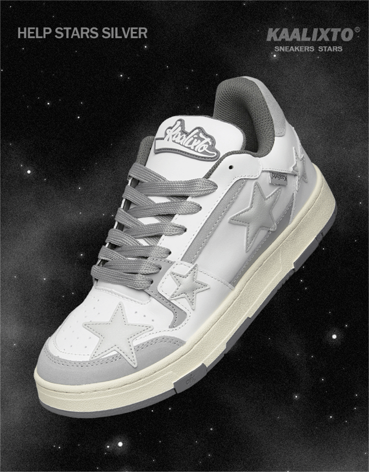 KAALIXTO Gray Star Sneakers