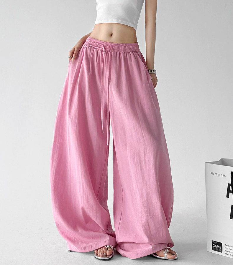 Linen-Blend Wide Leg Pants - CT66119