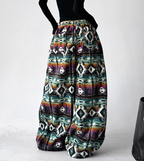 Oversized Fair Isle Stripe Sherpa Pants