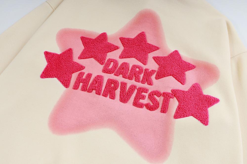 DARKHARVEST Letter Puff Print Hoodie