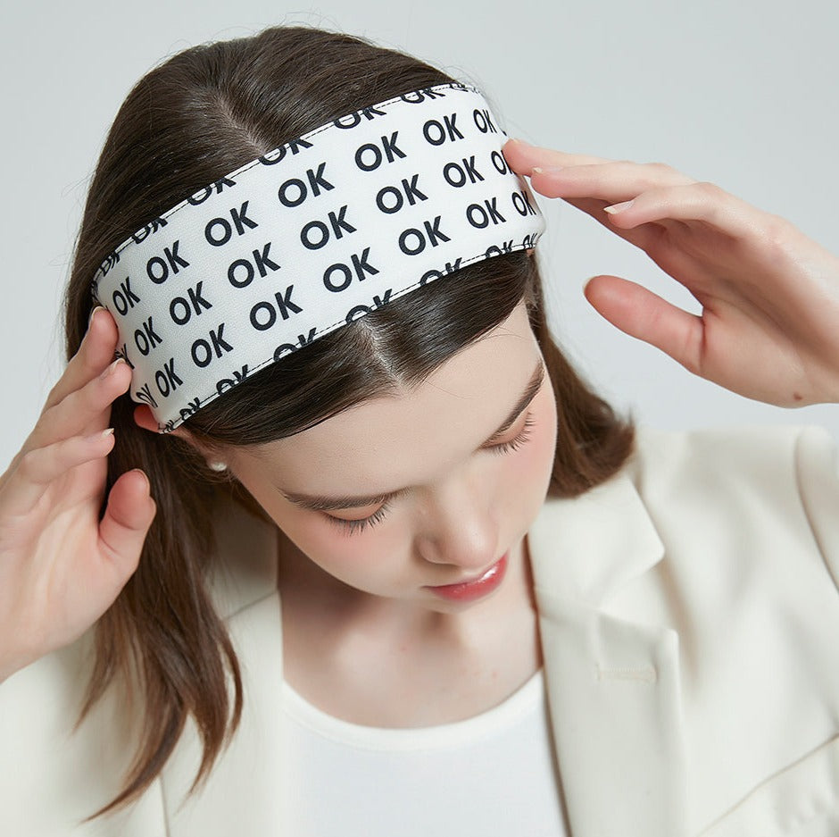 OK Letter Print Headband