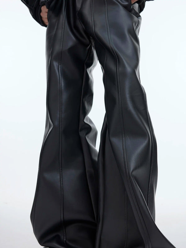 Argue Culture Panelled Matte Flared Pants - gallery view 4