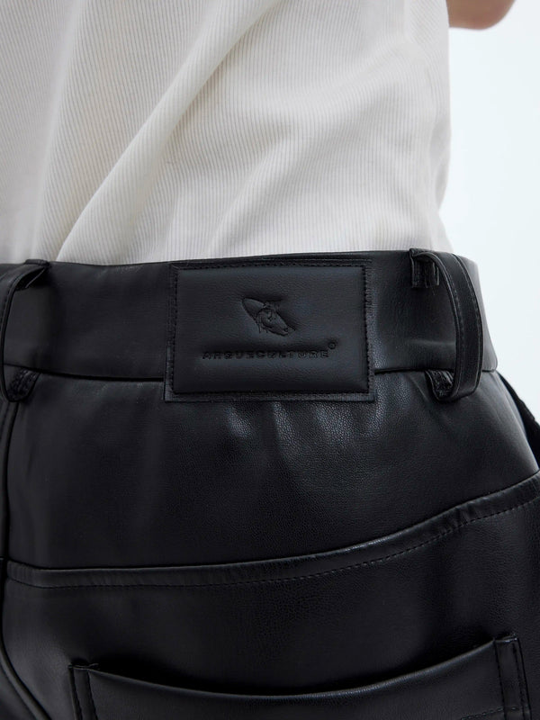 Argue Culture Panelled Matte Flared Pants - gallery view 5