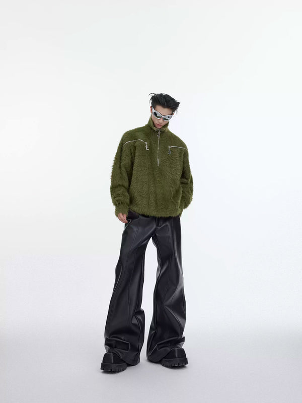 Argue Culture Panelled Matte Flared Pants - gallery view 6