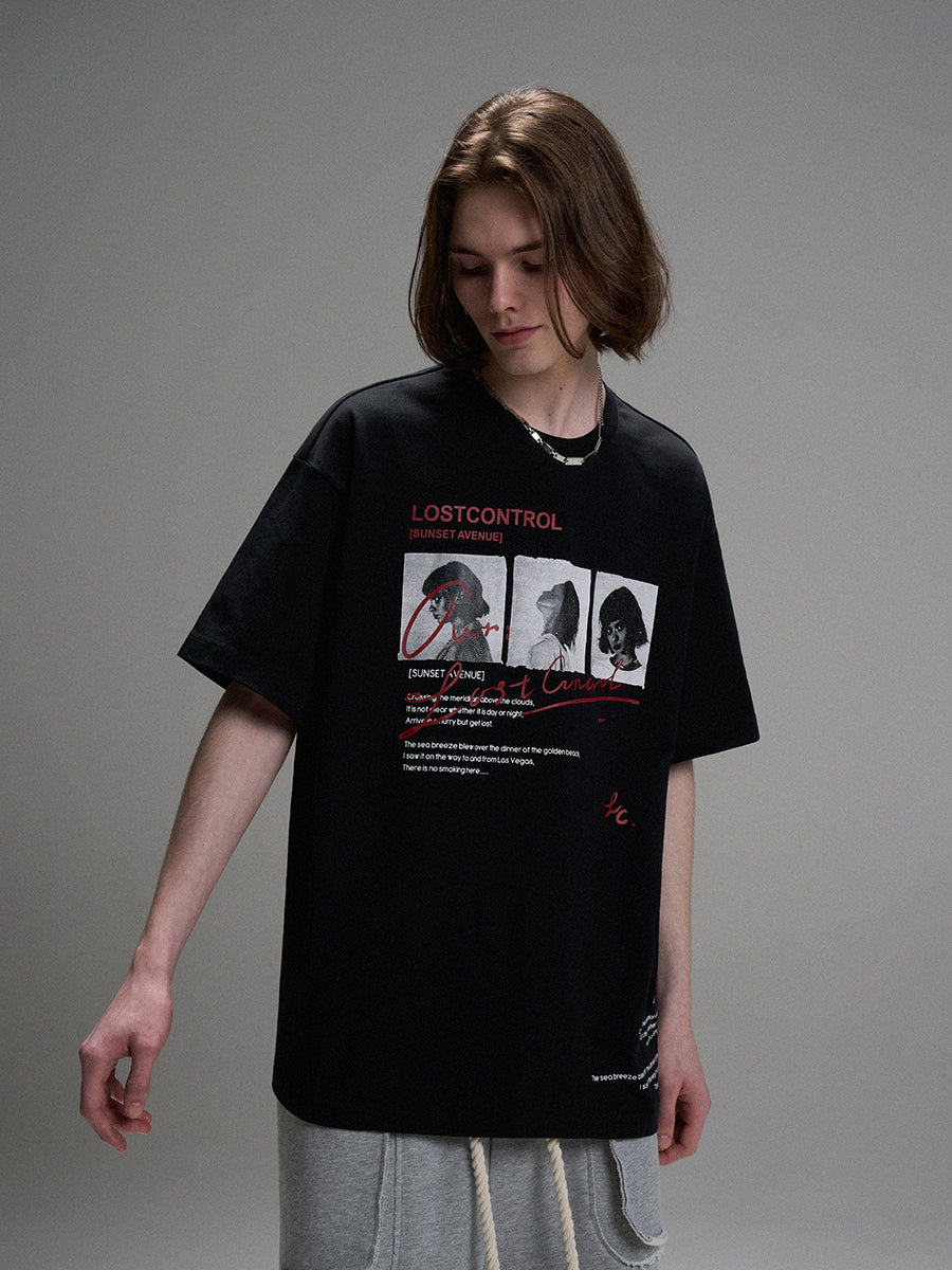 LOSTCTRL LOOK AT ME ロゴ Tシャツ