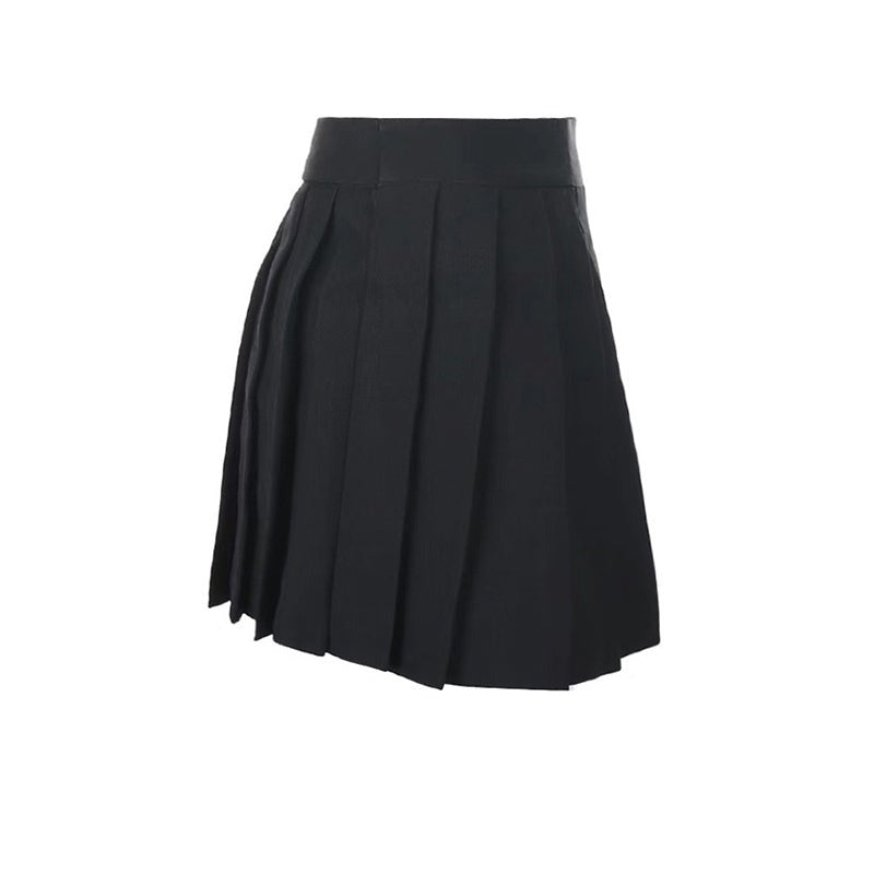 Irregular Pleated Mini Skirt